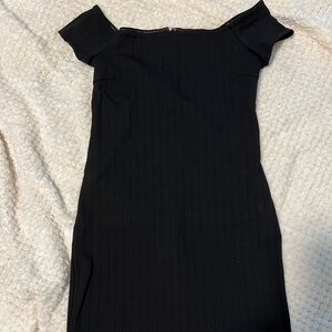 Off the shoulder black Bodycon dress